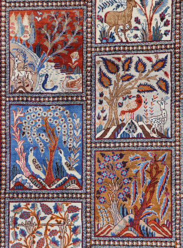 Kashmar Fine Pictorial Panel Persian Rug (Ref 53) 407x300cm