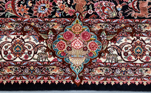 Bidjar Fine Wool & Silk Inlay Persian Rug (Ref 388) 304x215cm