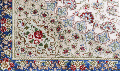 Pure Silk Qum Fine Inscribed Persian Rug (Ref 2378) 295x195cm