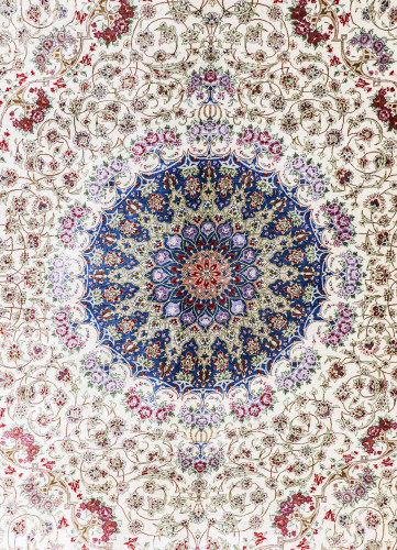 Pure Silk Qum Fine Inscribed Persian Rug (Ref 2378) 295x195cm