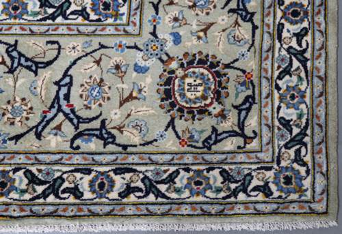 Kashan Fine All Over Pistachio Persian Rug (Ref 381) 415x300cm
