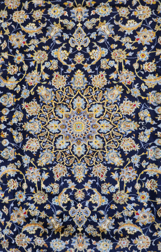 Kashan Classic Navy Vintage Persian Rug (Ref 638) 403x295cm