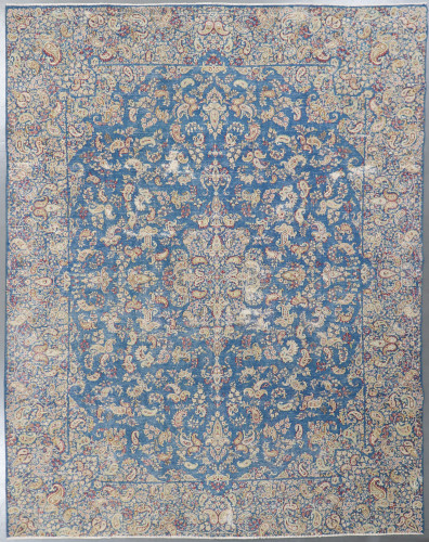 Kerman Vintage Zero Pile Persian Rug (Ref 65) 367x288cm