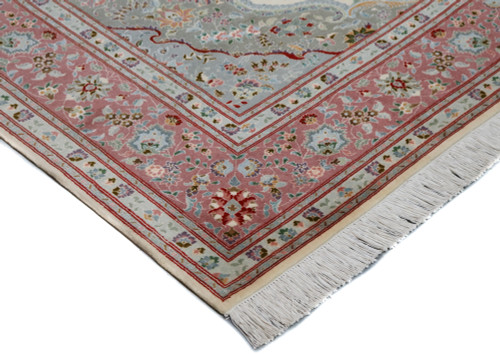 Tabriz Wool & Silk Fine 50 Raj Floral Persian Rug (Ref 215) 302x204m
