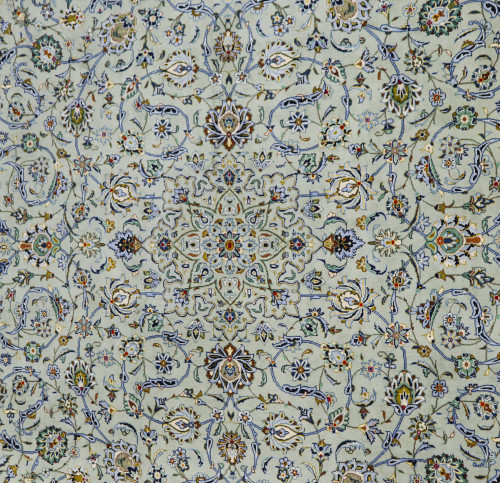Pistachio Vintage Kashan Fine Persian Rug (Ref 719) 420x310cm