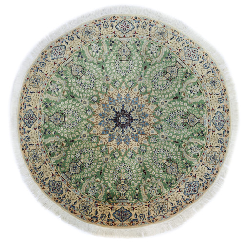 Nain Fine Round Persian Rug (Ref 823) 176cm Diameter