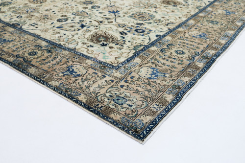 Kashan Vintage Zero Pile Persian Rug (Ref 100903) 395x295cm
