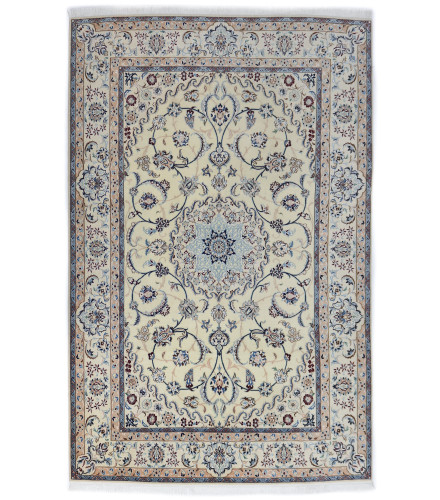 Nain Fine Wool and Silk Persian Rug 9L (Ref 54) 300x200cm