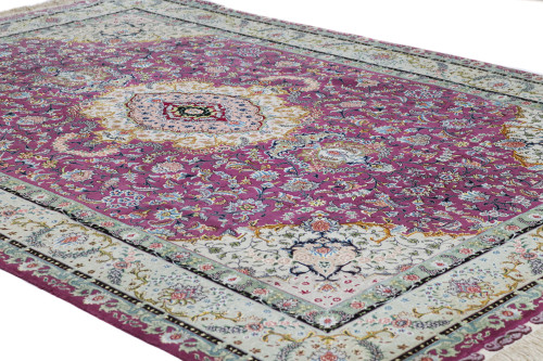 Fine Silk Inlay Tabriz Persian Rug (Ref 18059) 300x200cm