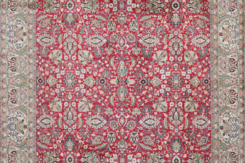 Kashmir Fuscia Red Pure Silk Rug (Ref 85980) 275x185cm