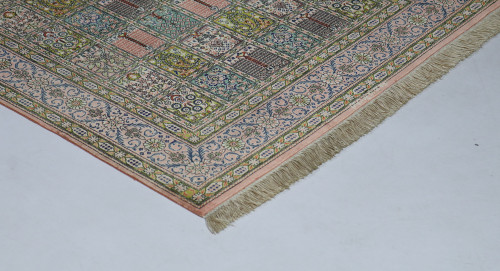 Qum Pure Silk Vintage Persian Rug (Ref 437) 148x96cm