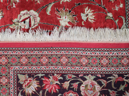  Qum Pure Silk Fine Persian Rug (Ref 1) 300x200cm