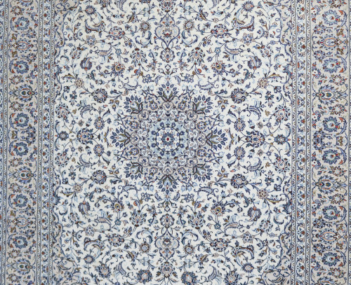  Kashan Ivory Persian Rug (Ref 217) 364x289cm