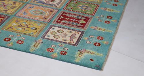 Suzani Khorjin Pictorial Fine Veg Dye Rug (Ref 134) 239x174cm