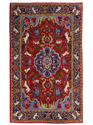 Tabriz Vintage Pictorial Persian Rug (Ref 9127) 330x210cm