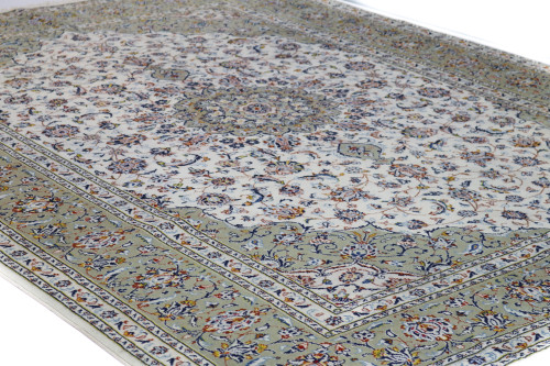 Kashan Fine Pistachio Persian Rug (Ref 714) 338x245cm