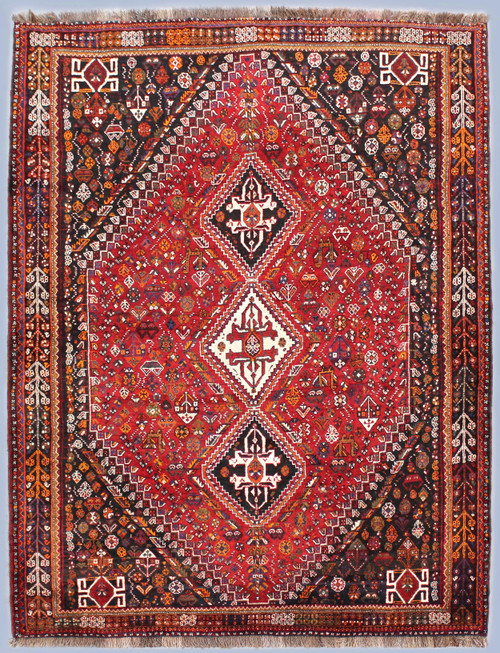 Shiraz Qashqai Vintage Persian Rug (Ref 51) 265x190cm