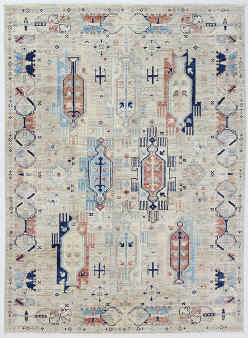 Chobi Oushak Pastel Veg Dye Rug (Ref 131) 198x146cm