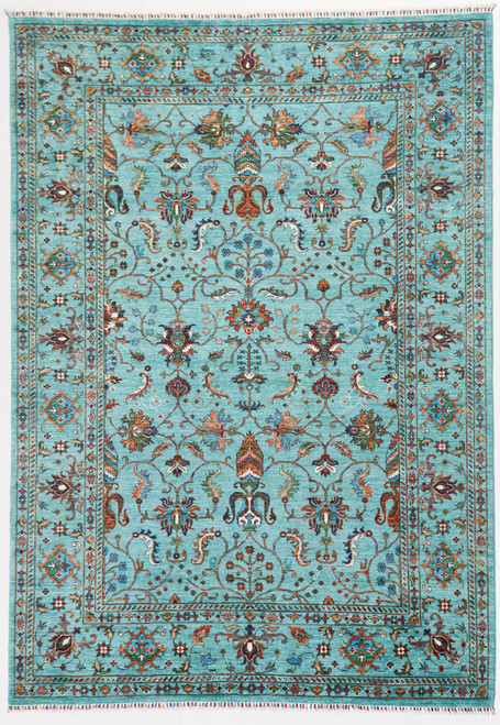 Suzani Khorjin Pictorial Fine Veg Dye Rug (Ref 4009) 303x207cm