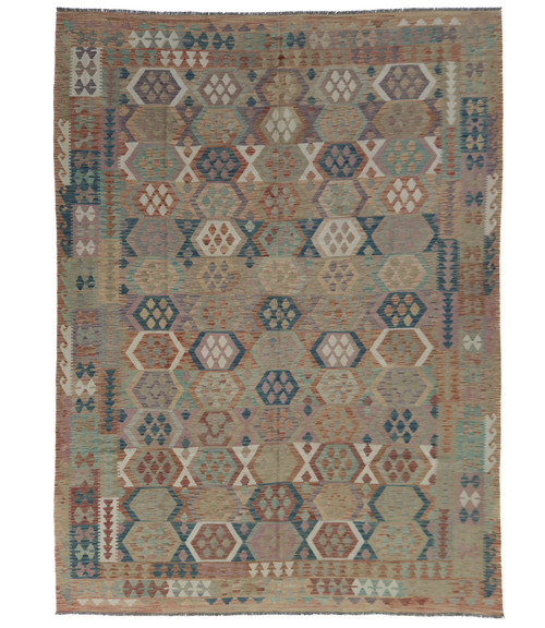 Veg Dye Afghan Kilim Fine (Ref 5064) 357x254cm