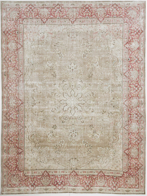 Kerman Vintage Zero Pile Persian Rug (Ref 80337) 332x251cm