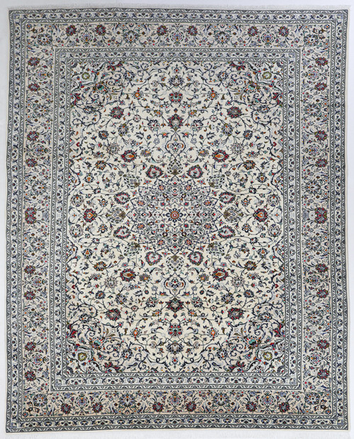 Fine Kashan Ivory Persian Rug (Ref 120) 396X294cm