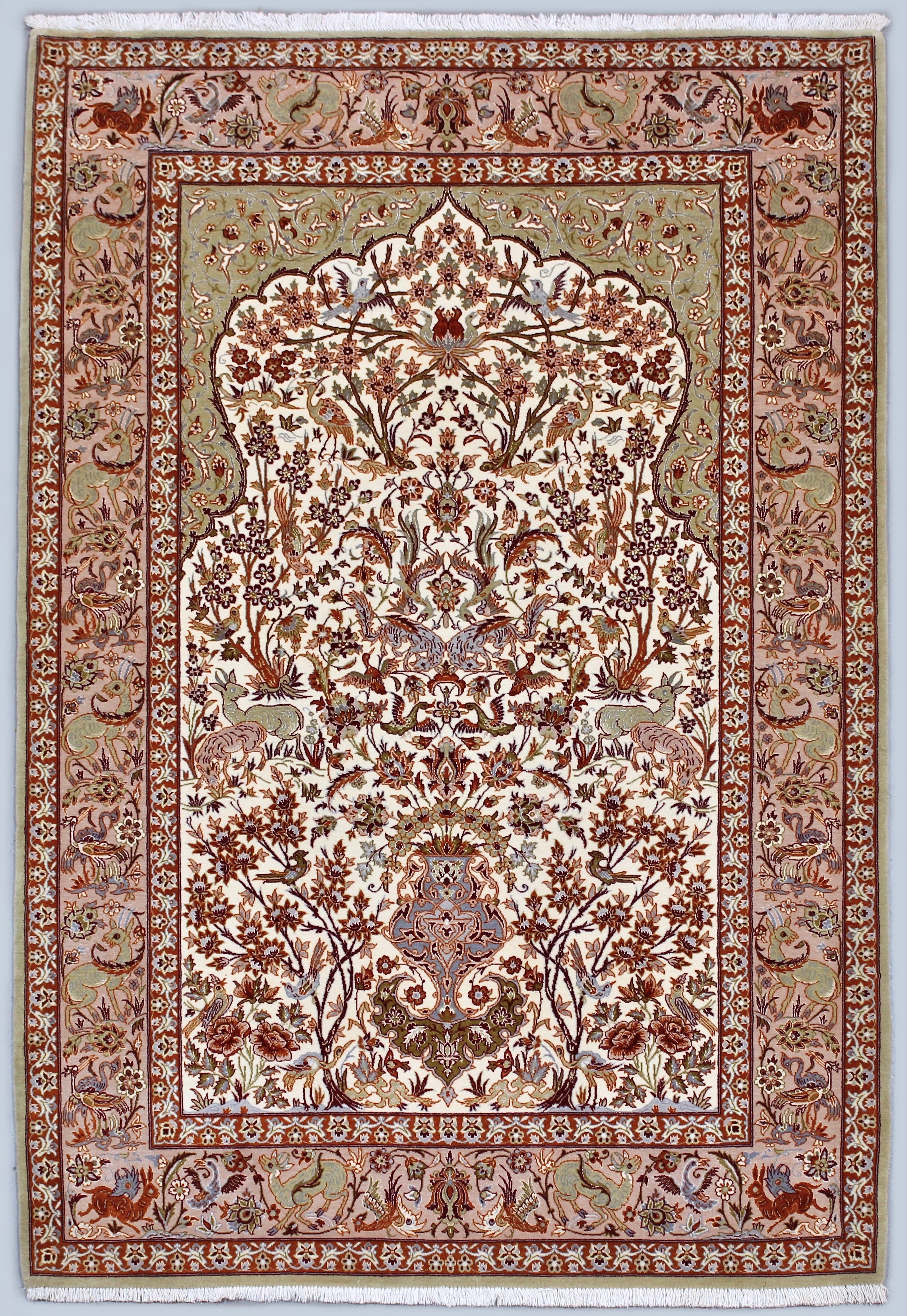 Isfahan Tree of Life Fine Persian Rug (Ref 73) 170x110cm - Persian