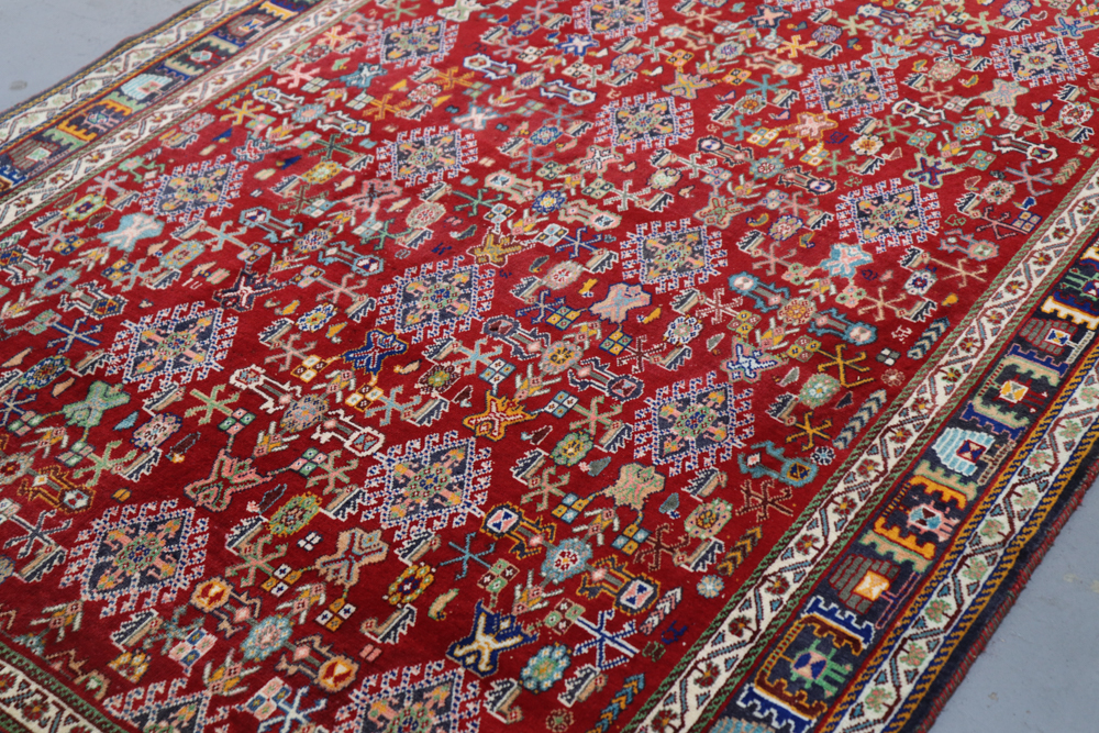 Shiraz Qashqai Vintage Persian Rug (Ref 451) 240x156cm - Persian