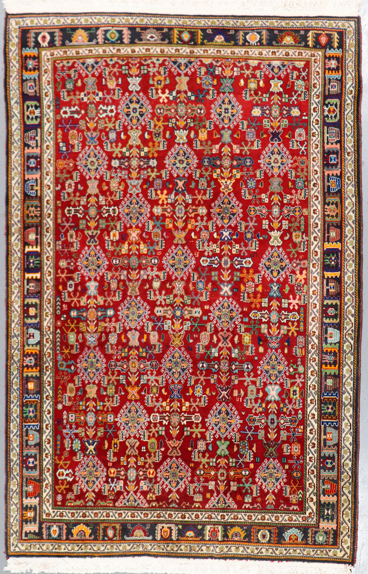 Shiraz Qashqai Vintage Persian Rug (Ref 451) 240x156cm - Persian