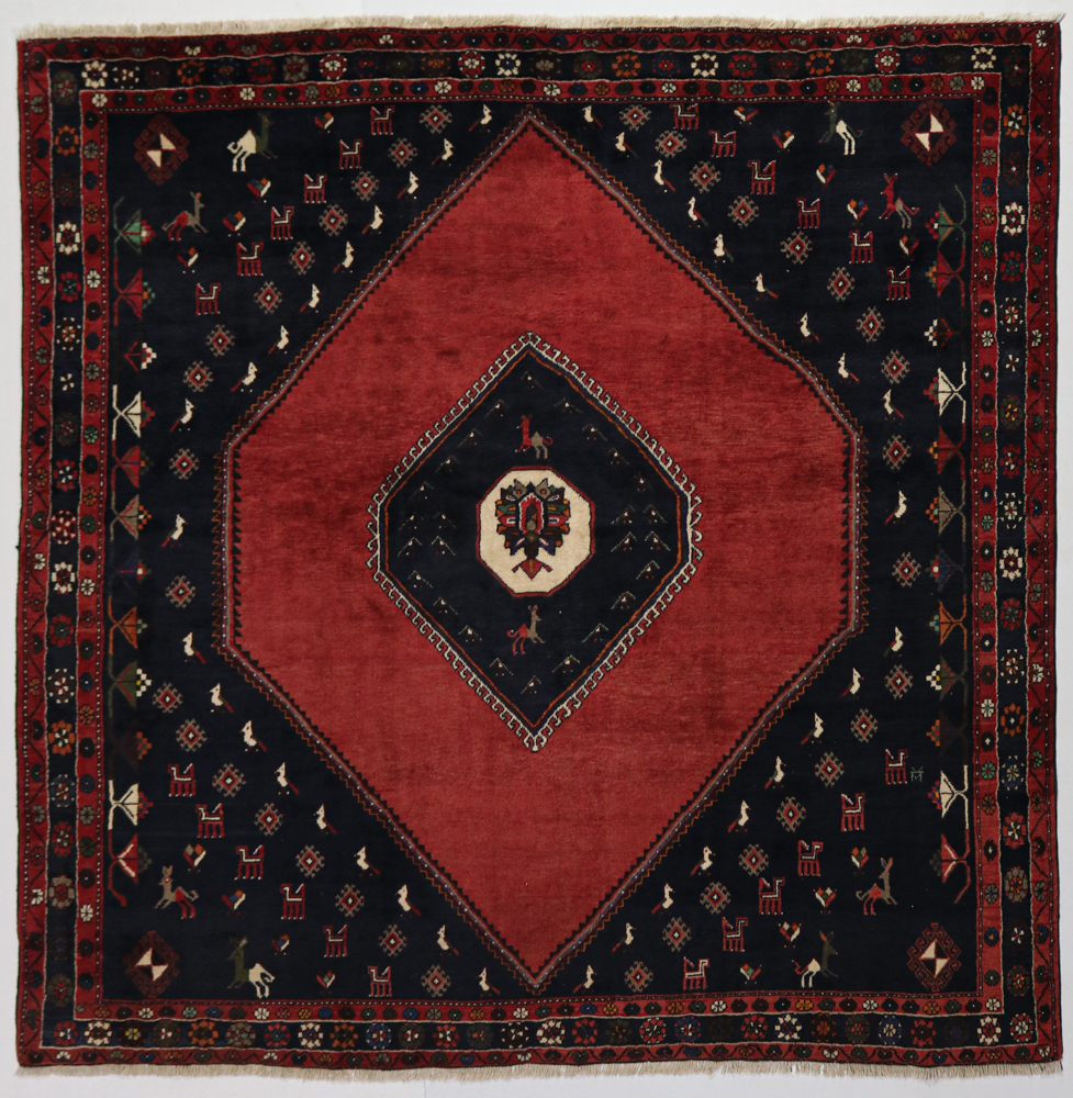 Shiraz Qashqai Fine Persian Rug (Ref 46) 248x255cm - Persian Rug Co.