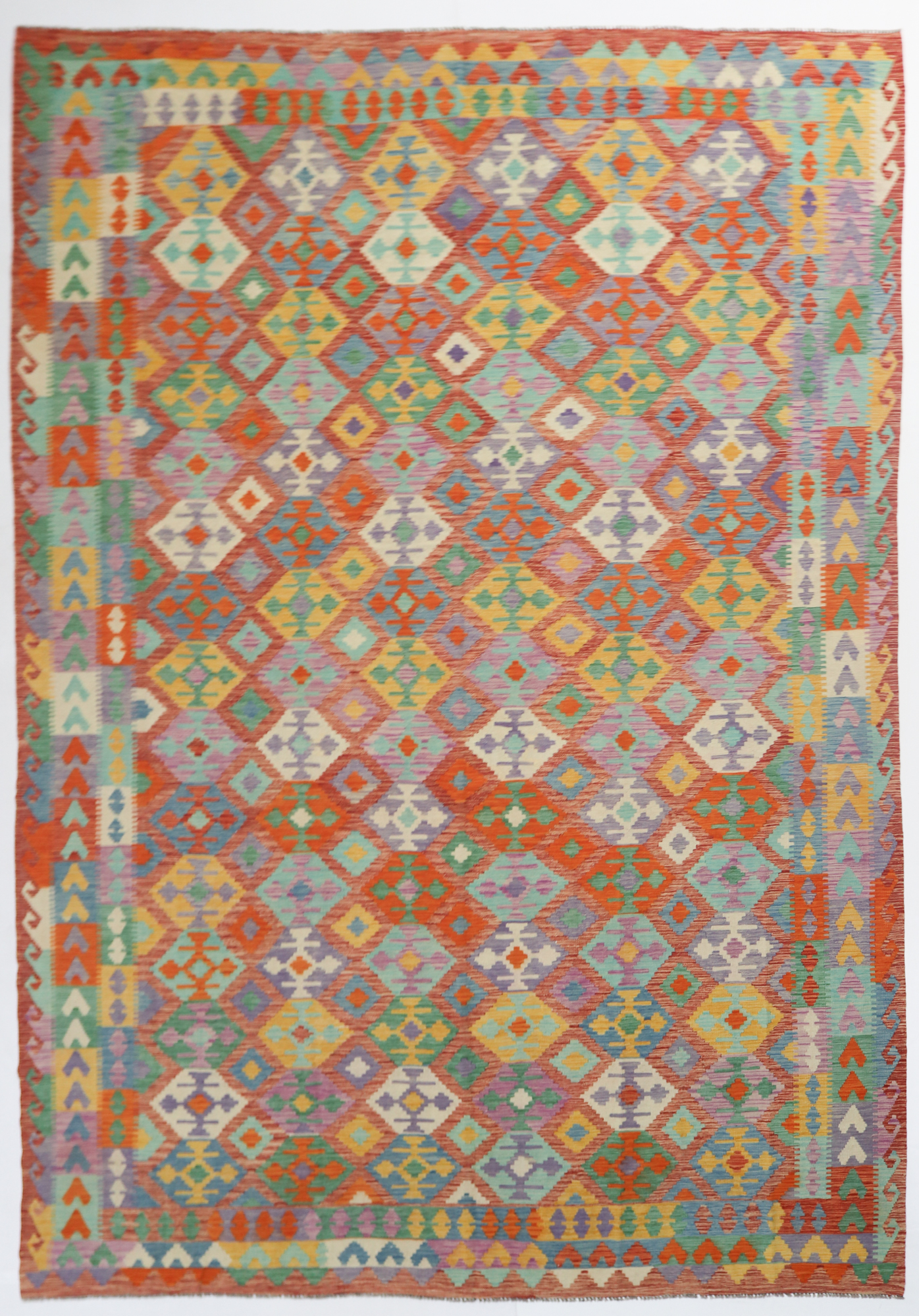 Afghan Oversize Veg Dye Kilim Rug (Ref 3030) 479x249cm - Persian