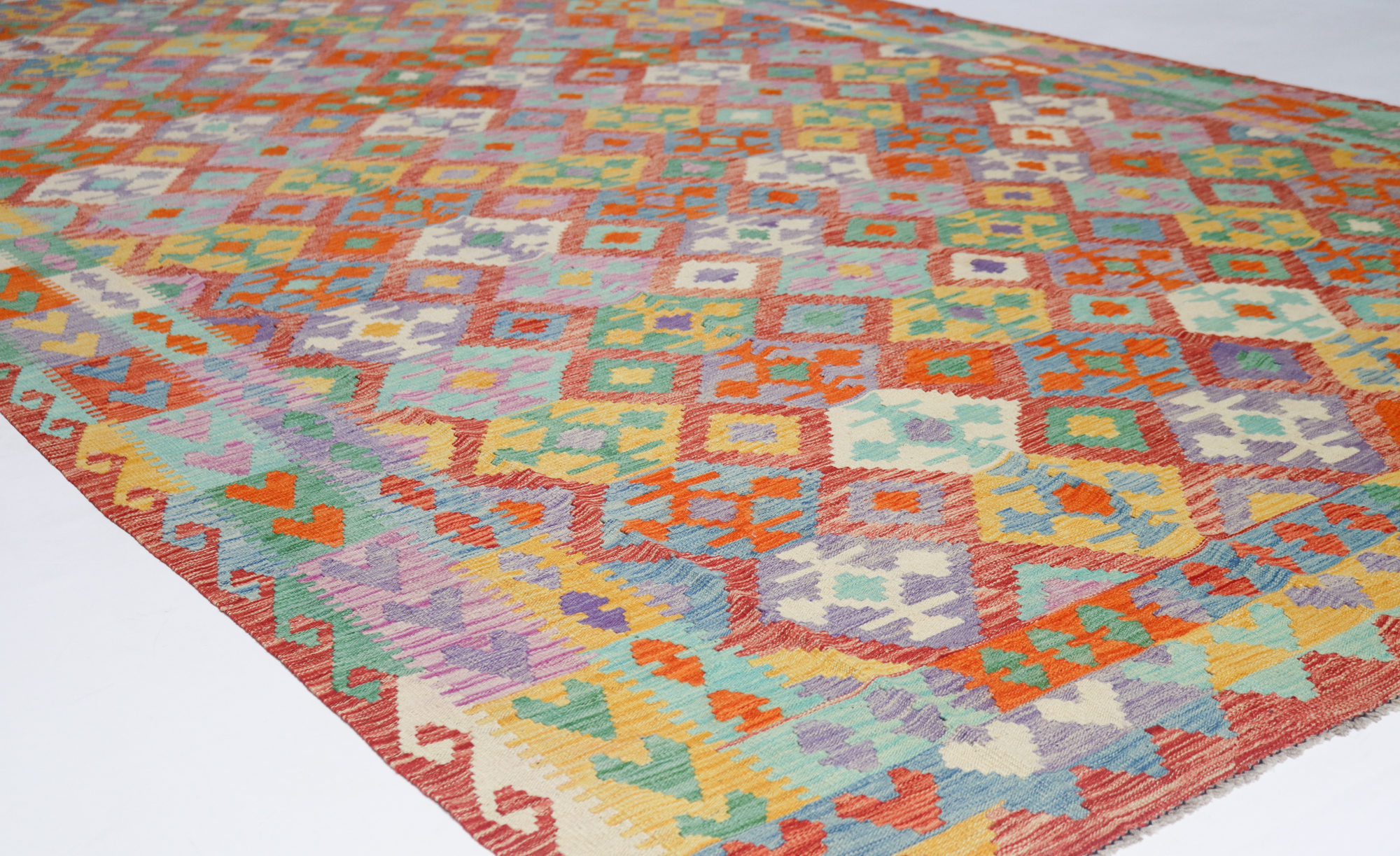 Afghan Oversize Veg Dye Kilim Rug (Ref 3030) 479x249cm - Persian