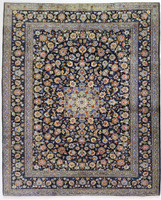 Kashan Fine Navy Blue Persian Rug (Ref 4) 363x284cm