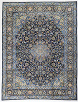 Kashan Navy Blue Oversize Persian Rug (Ref 84) 450x330cm