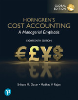 9781292463148::Horngren's Cost Accounting, Global Edition ,18th edition