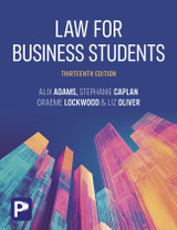 9781292756646::Law for Business Students ,13th edition