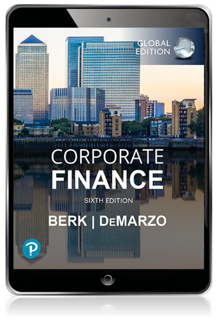 9781292446356::Corporate Finance, Global Edition ,6th edition