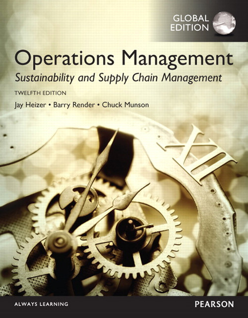 9781292477633::Operations Management: Sustainability and Supply Chain Management, Global Edition -- Pearson eText (OLP) 180 days Subscription ,12th edition