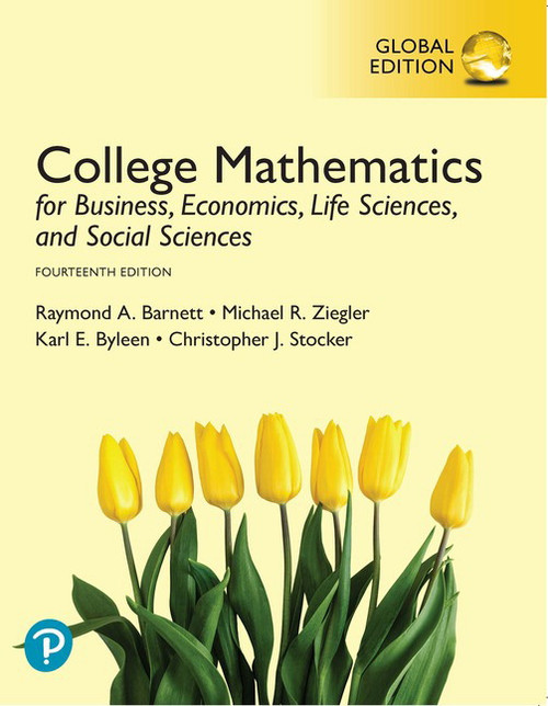 9781292498225::College Mathematics for Business, Economics, Life Sciences, and Social Sciences (Digital Update), Global Edition ,14th edition