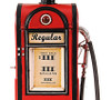 Gas Pump Vintage Reproduction Metal Model Clock