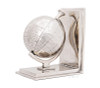 Chrome World Globe Aluminum Bookend Bookcase Decor