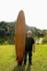 Cedar Long Board Hollow Fiberglass Tri Fin