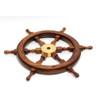 Rosewood Ships Wheel Wall Decor Nautical Art