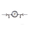 Airplane Clock Aluminum Desktop Mantel Shelf Aviation Decor