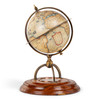 Mercator Terrestrial Globe Compass Old World Desktop Stand