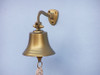 Antiqued Brass Finish Ships Bell Nautical Wall Decor