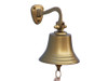 Antiqued Brass Finish Ships Bell Nautical Wall Decor