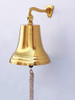 XL Brass Plated Ships Bell Nautical Wall Decor