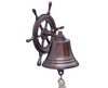 Copper Finish Cast Aluminum Bell Ships Wheel Bracket