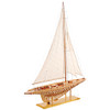 Shamrock V Exposed Ribs Open Hull Wood Model